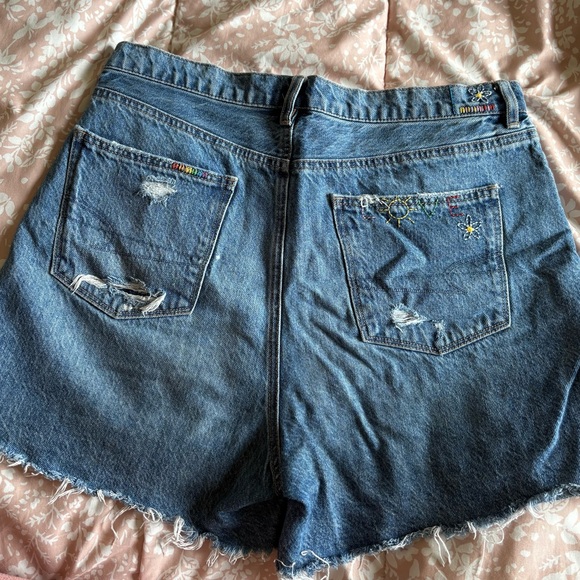 American Eagle Outfitters Blue Jean Shorts Distressed Vintage - Picture 5 of 7